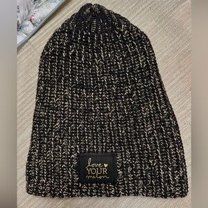 NWOT | Love Your Melon - Black and Gold Beanie